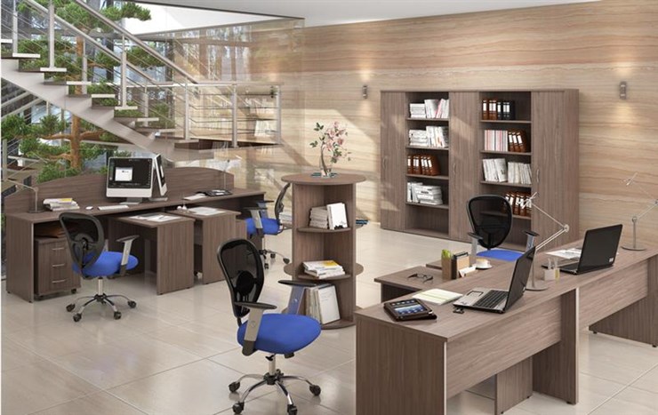 Комплект офисной мебели IMAGO три стола, 2 шкафа, стеллаж, тумба в Екатеринбурге - изображение 6
